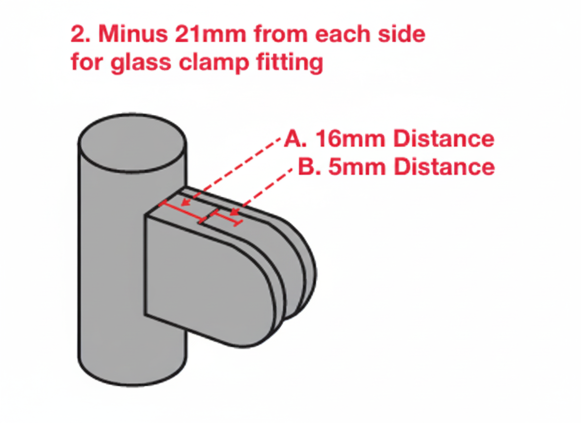 Measuring glass panels for a koi pond jump guard installation
